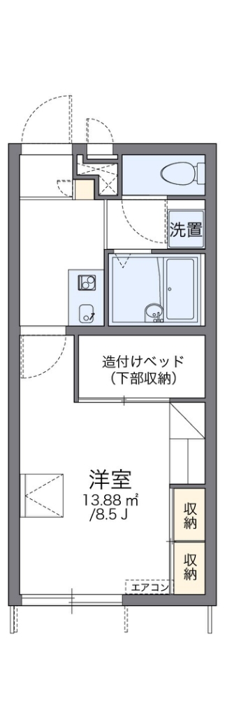 レオパレスあけぼの 間取り