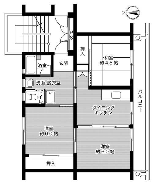 ビレッジハウス伊那福島２号棟 間取り
