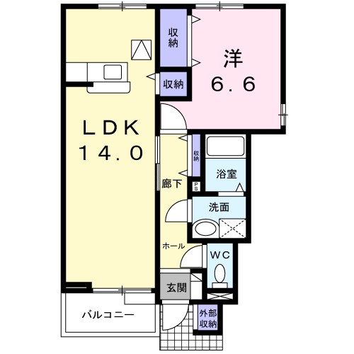 エストシャトーＢ 間取り