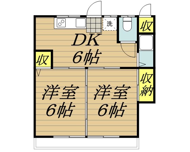 楓青山ハイツＢ 間取り