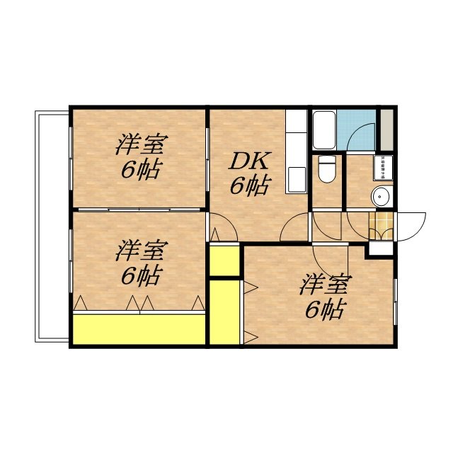 グリーンパークＢ棟 間取り