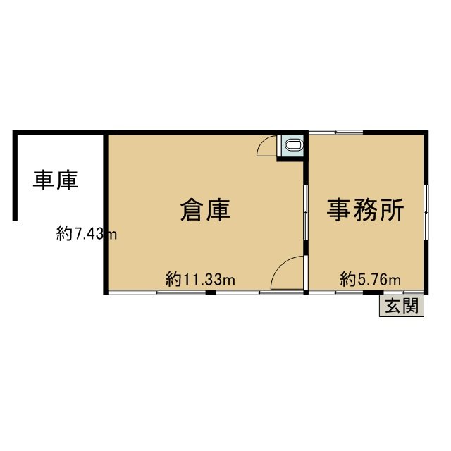 南箕輪田畑貸事務所・倉庫 間取り