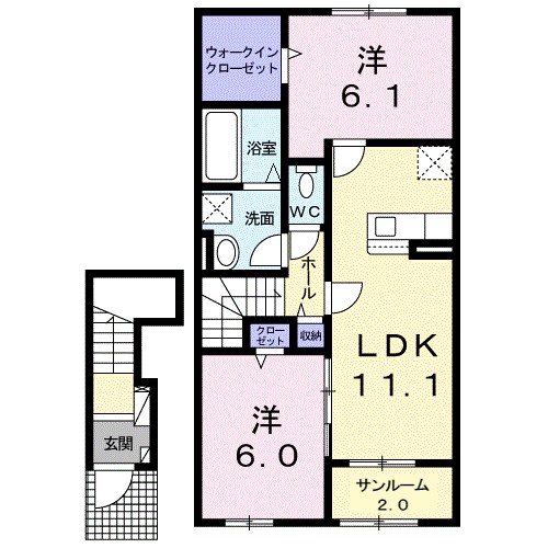 サニーテラス　Ｂ 間取り