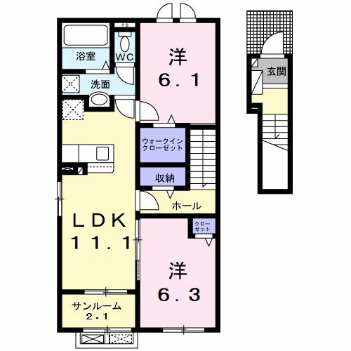 Ｌｏｔｔｉｅ伊那Ⅱ 間取り
