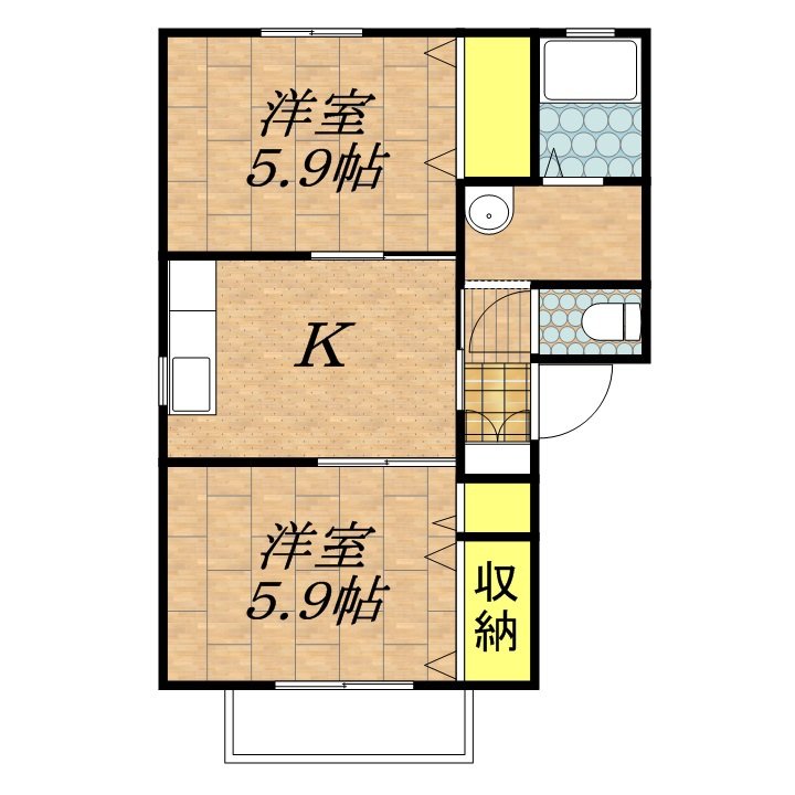 シェソワセレーノＥＦ 間取り