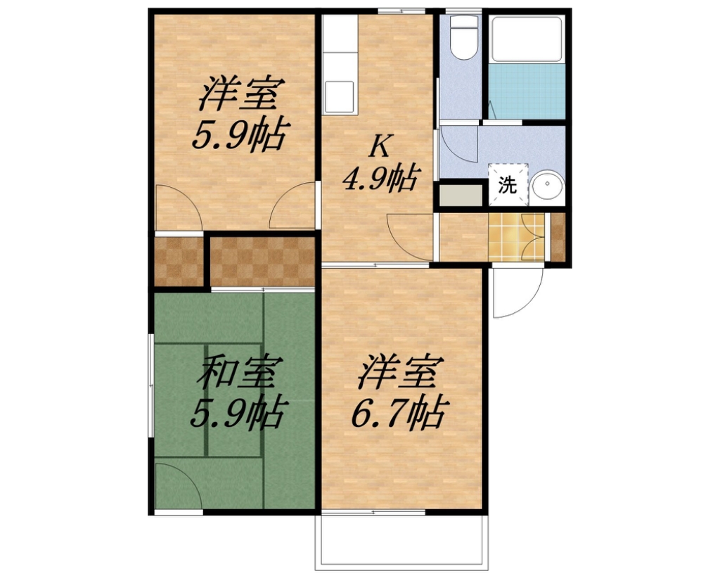シェソワセレーノＡＢ棟 間取り