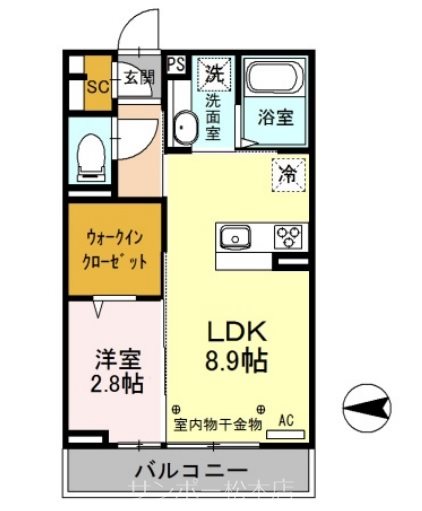 グランノール渚　Ｗ棟 間取り