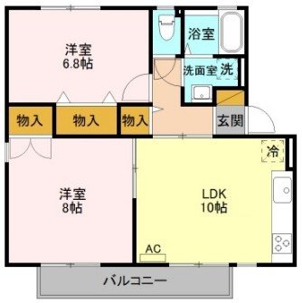 スプリングパーク横田　E棟 間取り