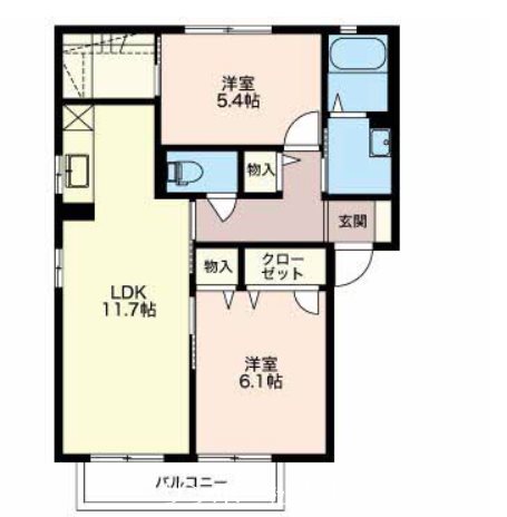 フォンテーヌ東　D棟 間取り