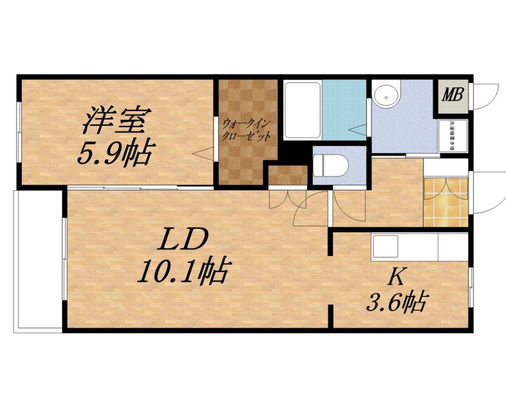 ラフィネ風越Ｂ 間取り