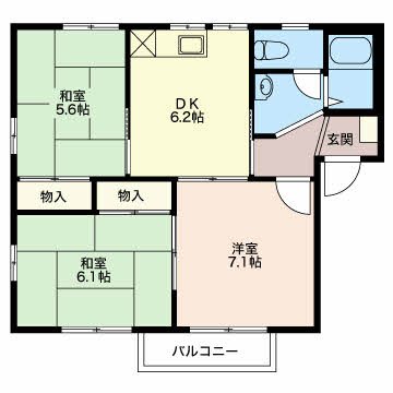 アップルヒルズＡ 間取り