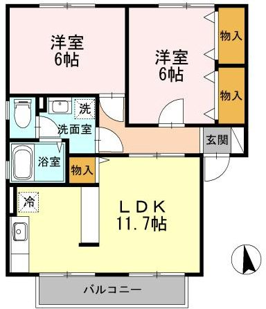 メゾン・ロゼール　A 間取り