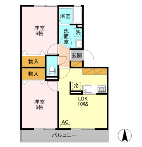 セジュール宮嶋　A棟  間取り