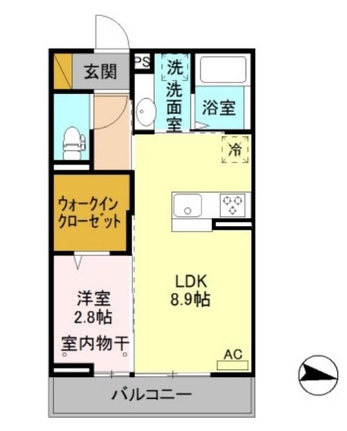 NEXUS　D-room石芝 間取り