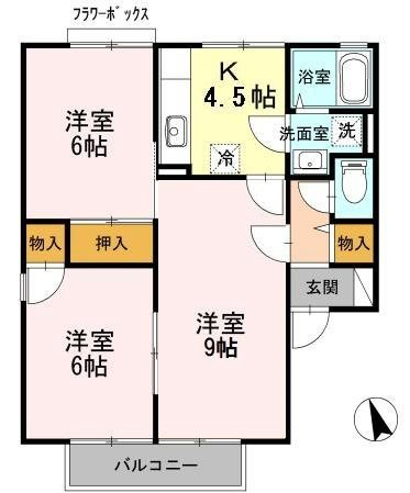 メゾンラシュレ　Ｂ棟 間取り