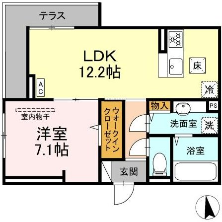 GRAND D-ROOM大手 間取り