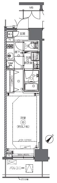 ZOOM日本橋馬喰町 間取り