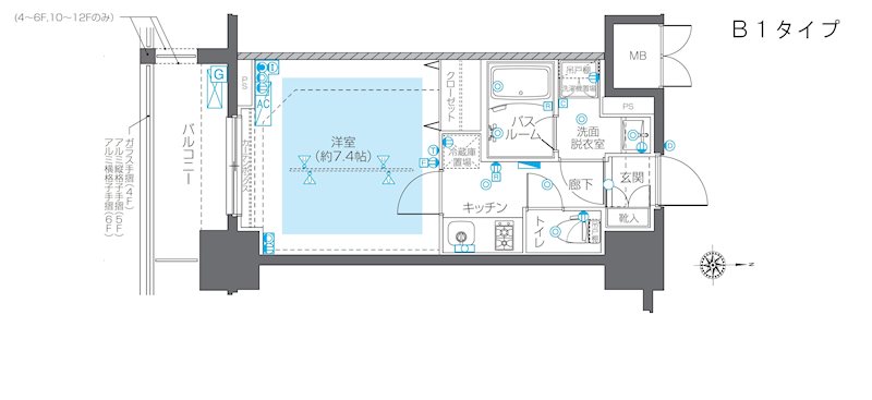 ZOOM江坂公園 間取り