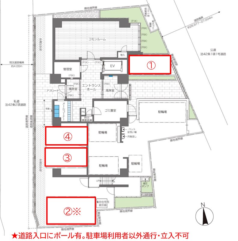 ZOOM王子神谷 駐車場 間取り