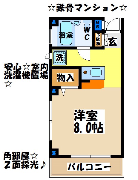 アヴェニュー千歳台★仲介手数料半月分★ 間取り