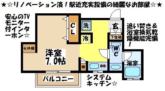 コーポ千歳★仲介手数料半月分★ 間取り図