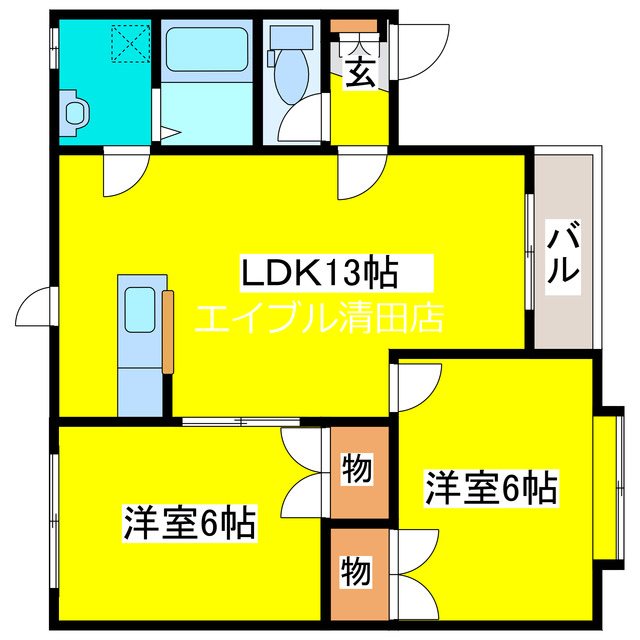 ウッディヴィレッヂA館 間取り