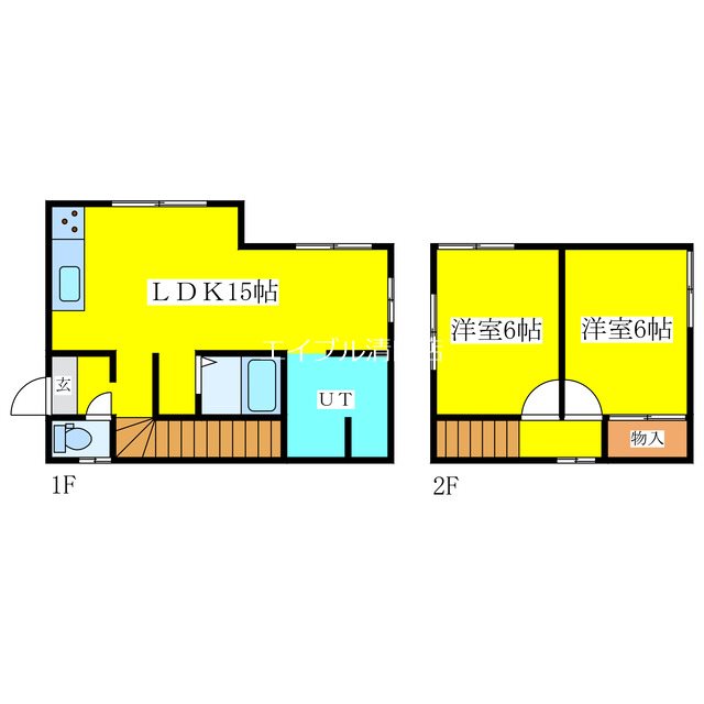 北野3条1丁目3-7貸家 間取り