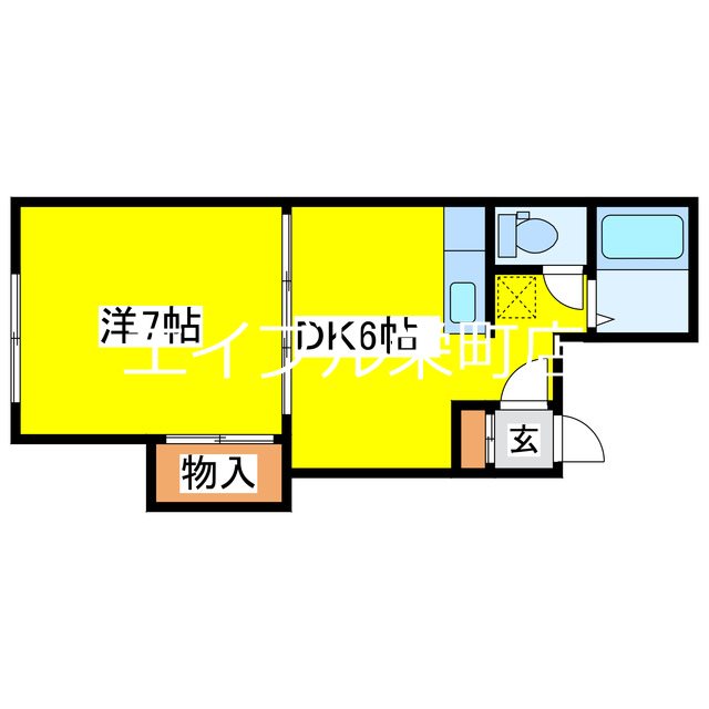 シャトル1DK 間取り