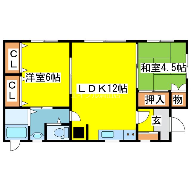 北広島市朝日町平屋 間取り