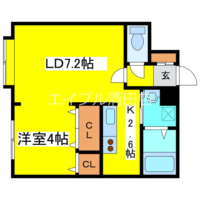 アビタ22　真栄1-2 間取り