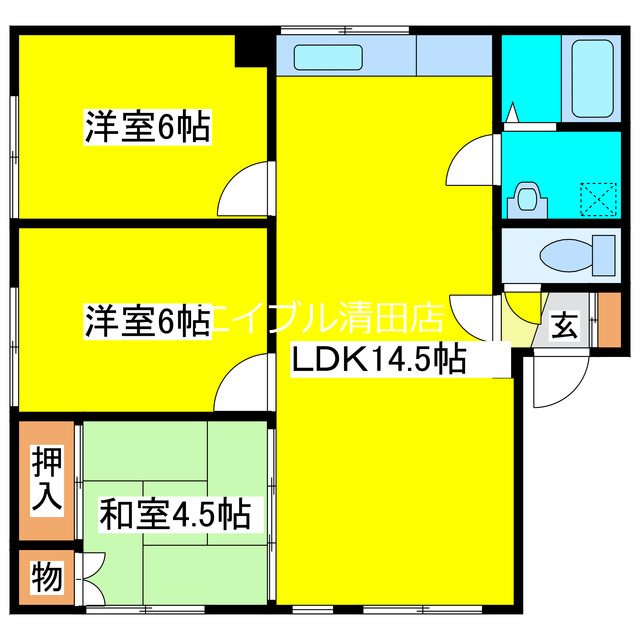 北栄ハイツC 間取り