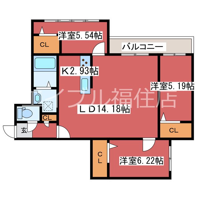 ノルデスタパークムーン 間取り