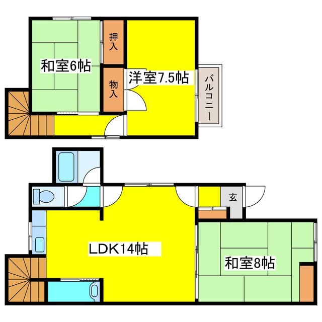 北海道札幌市東区北三十条東５丁目 間取り