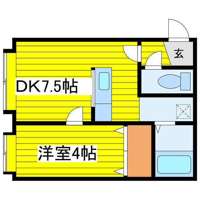 クルーズハウス東区役所前 間取り