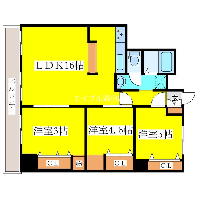 ターミナルハイツ大谷地 間取り