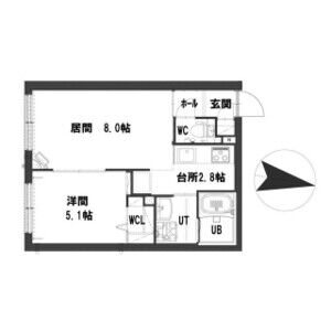 グランメール新道東駅Ⅱ 間取り