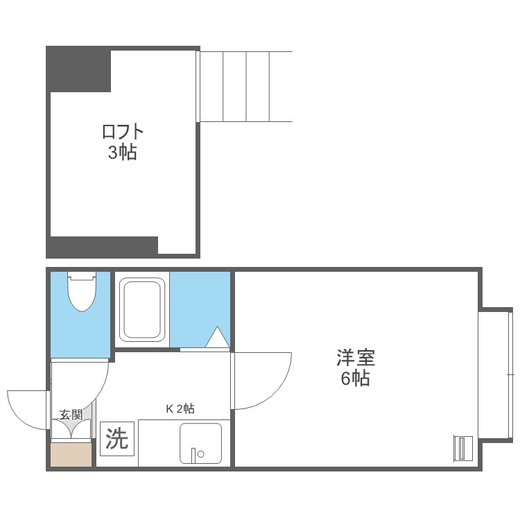 アップルハウス北30条Ⅲ 間取り