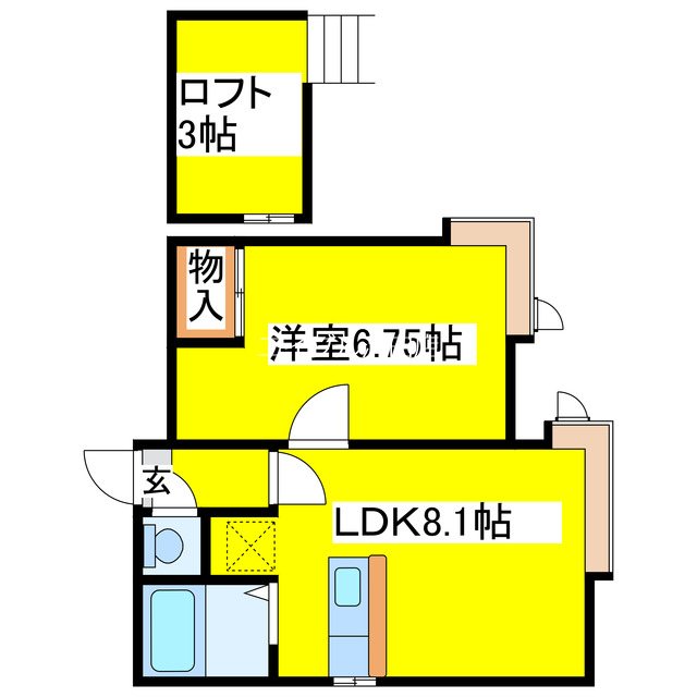 AMS清田2-1B棟 間取り