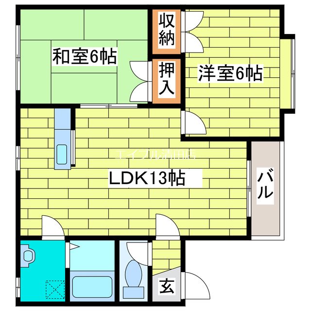 ウッディヴィレッヂA館 間取り
