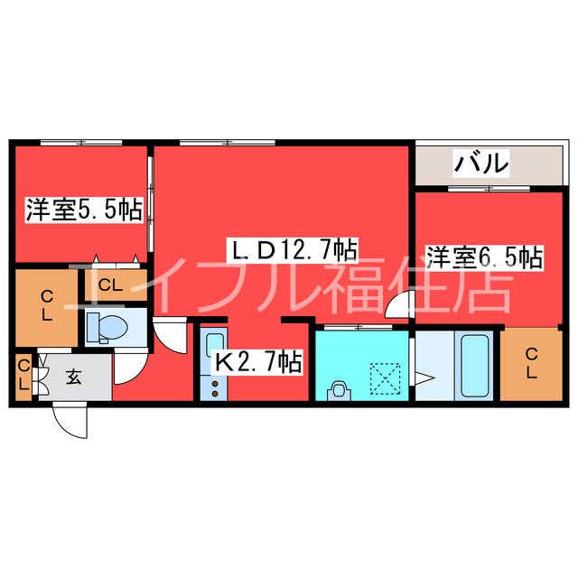 エフュート福住 間取り