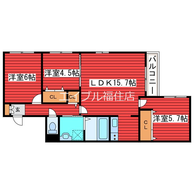 Wistaria福住 間取り