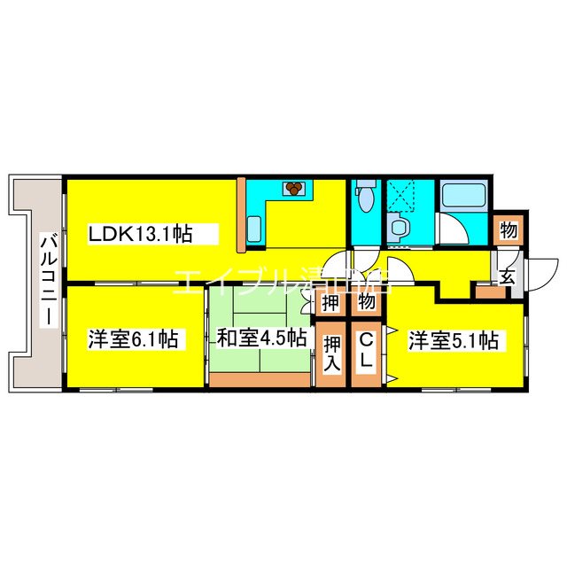 パレスニーノ北広島 間取り