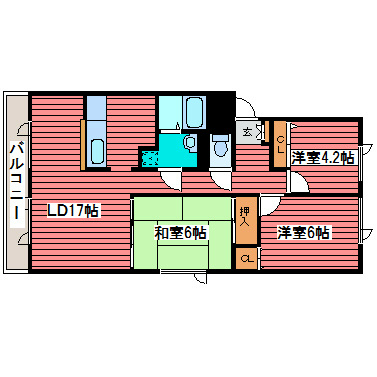 ウエストヒルズ弐番館 間取り