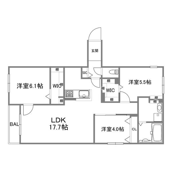 ブランシャール菊水HD 間取り