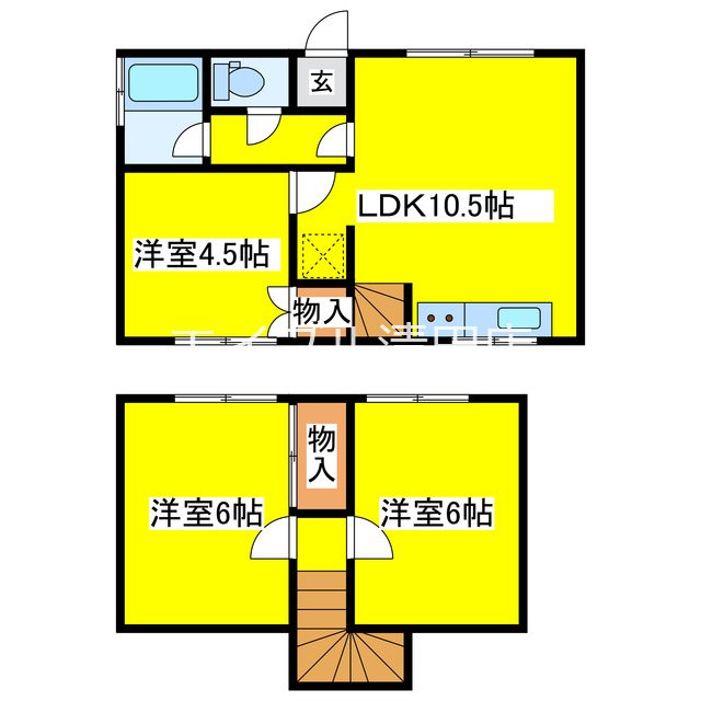 平岸4条9丁目貸家 間取り