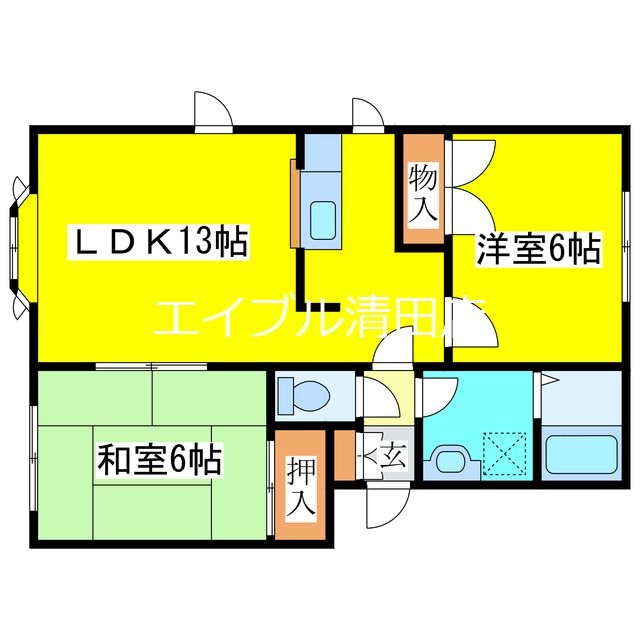 コーポウエスト 間取り