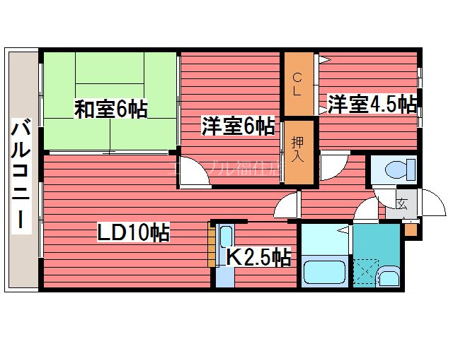 ロイヤルレインボー平岸Ｂ棟 間取り