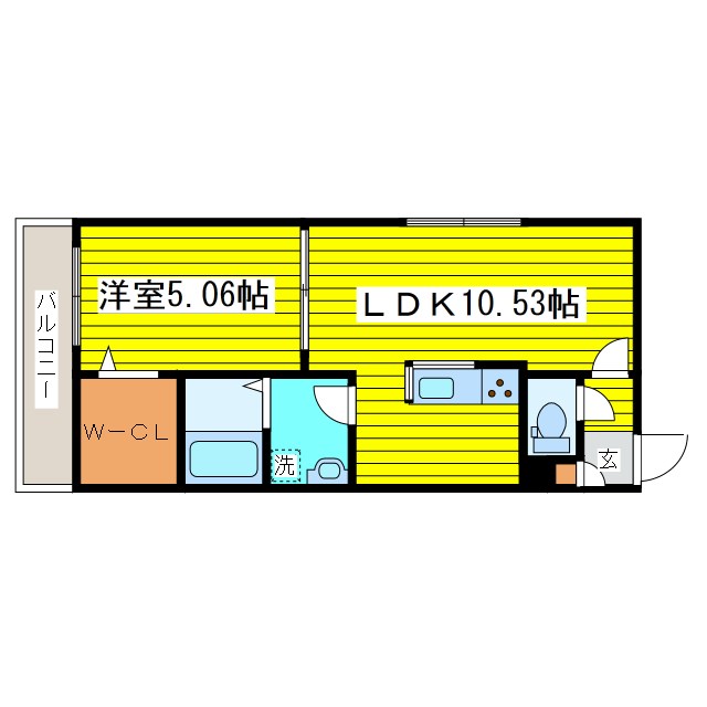 Cheval(シュヴァル)北10条 間取り
