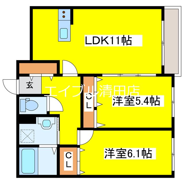 CloveR大谷地 間取り