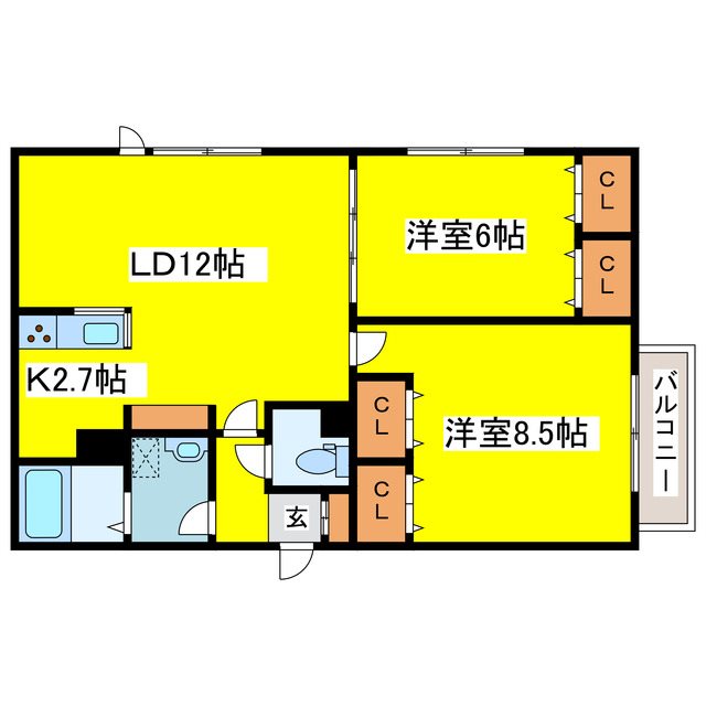 ウベア篠路　 間取り